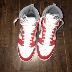 Red, Grey, & White Nike 1999 Shoes